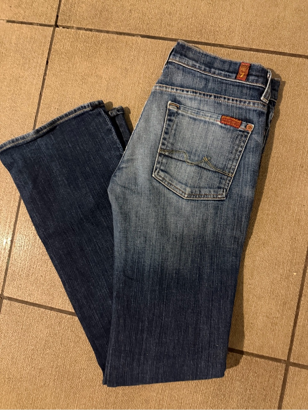 7 for all mankind Blue Blue Button Up Jeans 27